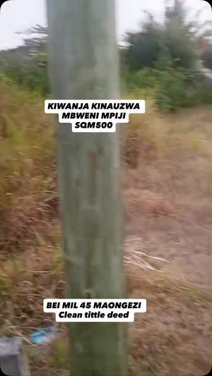 Residential Plot for Sale in Mbweni Mpiji, Dar Es Salaam (500 sqm)