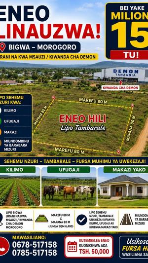 Farm for Sale in Bigwa, Morogoro (6400 sqm) Farm for Sale in Bigwa, Morogoro (6400 sqm)