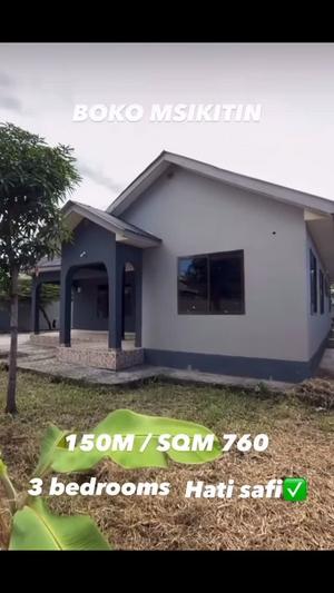 Nyumba ya vyumba vitatu inauzwa Boko Msikitini, Dar Es Salaam (760 sqm) Nyumba ya vyumba vitatu inauzwa Boko Msikitini, Dar Es Salaam (760 sqm)