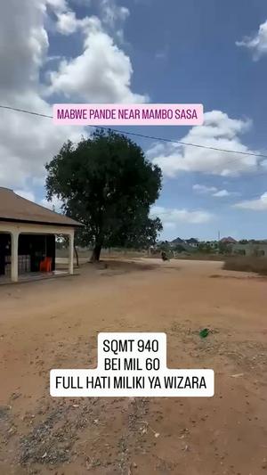 Residential Plot for Sale in Mabwepande, Dar Es Salaam (940 sqm)
