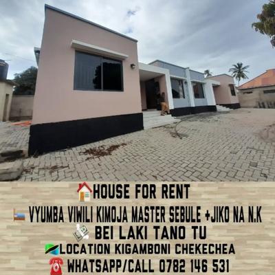 Nyumba ya vyumba viwili inapangishwa Kigamboni Mikwambe, Dar Es Salaam