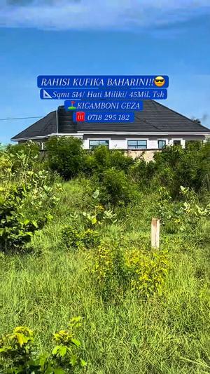 Beach Plot for Sale in Kigamboni Geza, Dar Es Salaam (514 sqm)