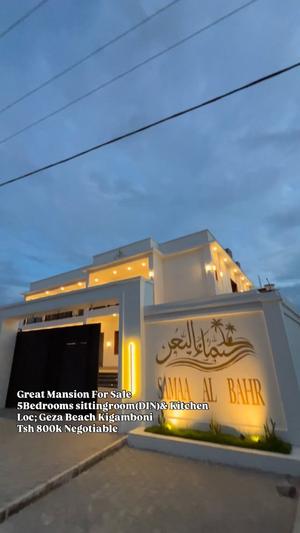 5 Bedrooms Furnished House for Sale in Geza Beach Area, Kigamboni, Dar Es Salaam (800 sqm)