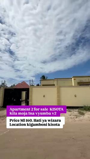 Nyumba ya vyumba viwili inapangishwa Kigamboni Kisota, Dar Es Salaam (600 sqm)