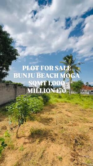 Kiwanja kinauzwa Bunju Beach Moga, Dar Es Salaam sqm 1000