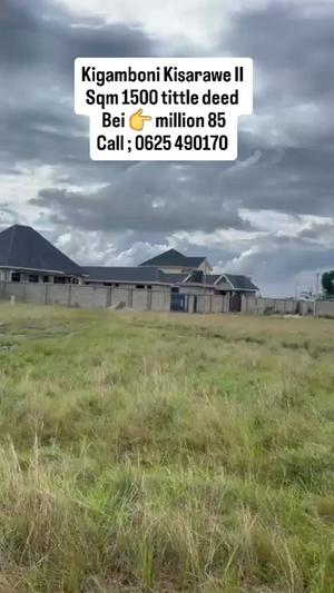 Plot for sale in Kisarawe II, Dar Es Salaam sqm 1500 Plot for sale in Kisarawe II, Dar Es Salaam sqm 1500