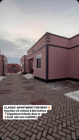 Apartment ya vyumba viwili inapangishwa Kigamboni Kibada, Dar Es Salaam