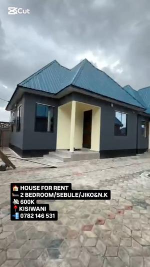 Nyumba ya vyumba viwili inapangishwa Kigamboni Kisiwani, Dar Es Salaam