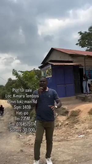 Kiwanja kinauzwa Kimara Tembon, Dar Es Salaam sqm 1408 Kiwanja kinauzwa Kimara Tembon, Dar Es Salaam sqm 1408