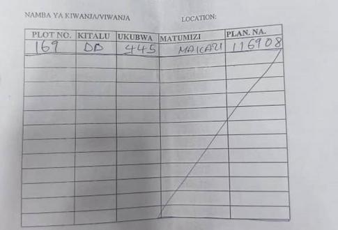 Plot for sale in Mkonze, Dodoma