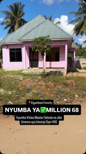 Nyumba ya vyumba vitatu inauzwa Kigamboni, Dar Es Salaam (400 sqm)