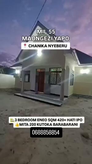 Nyumba ya vyumba vitatu inauzwa Chanika Mwisho, Dar Es Salaam