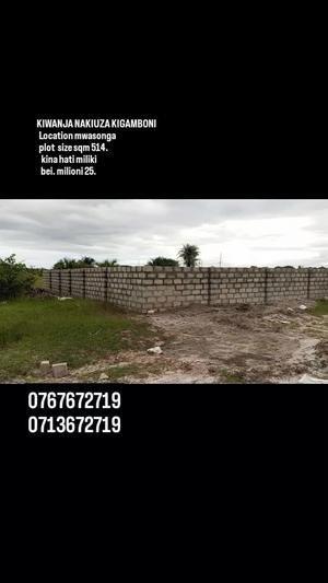 Plot for sale in Mwasonga, Dar Es Salaam sqm 514
