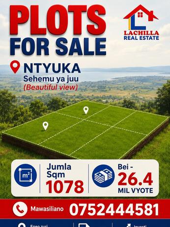 Viwanja vinauzwa Ntyuka, Dodoma sqm 1078