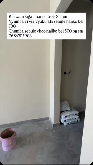 Nyumba ya vyumba viwili inapangishwa Kisiwani zizi la ng’ombe, Dar Es Salaam
