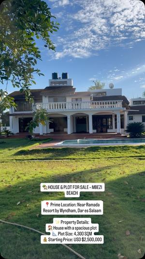 House for Sale in Mbezi Beach, Dar Es Salaam (4300 sqm)