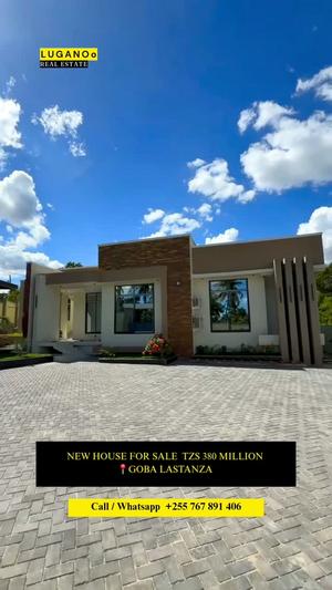 Nyumba ya vyumba vitatu inauzwa Goba Lastanza, Dar Es Salaam (600 sqm)
