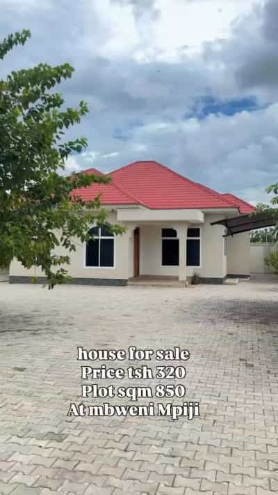 Nyumba ya vyumba vitatu inauzwa Mbweni Mpiji, Dar Es Salaam (850 sqm)