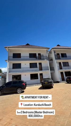 Apartment ya vyumba viwili inapangishwa Kunduchi Beach, Dar Es Salaam
