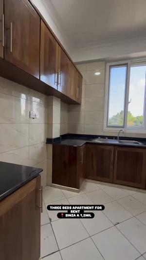 Apartment ya vyumba vitatu inapangishwa Sinza, Dar Es Salaam