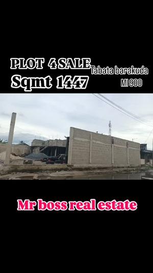 Kiwanja kinauzwa Tabata Barakuda, Dar Es Salaam sqm 1447