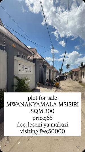 Kiwanja kinauzwa Mwananyamala Msisiri, Dar Es Salaam sqm 300 Kiwanja kinauzwa Mwananyamala Msisiri, Dar Es Salaam sqm 300
