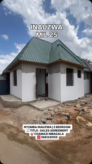 Nyumba ya vyumba viwili inauzwa Chazi Kwa Mkongo, Pwani Nyumba ya vyumba viwili inauzwa Chazi Kwa Mkongo, Pwani