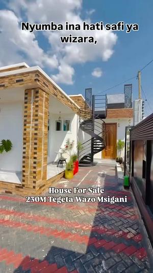 Nyumba ya vyumba viwili inauzwa Tegeta Wazo Msigani, Dar Es Salaam (400 sqm)