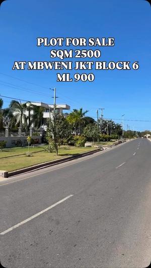 Plot for sale in Mbweni Jkt, Dar Es Salaam sqm 2500
