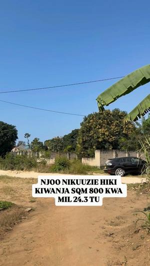 Kiwanja kinauzwa Mapinga, Pwani (800 sqm)