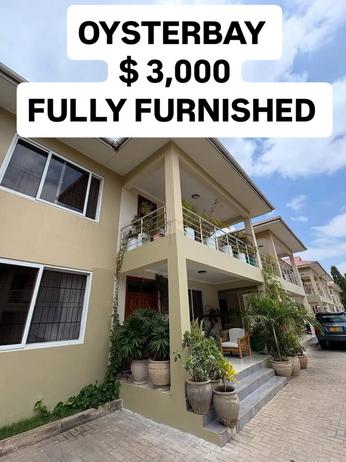 Nyumba (Furnished) ya vyumba vinne inapangishwa Oysterbay, Dar Es Salaam