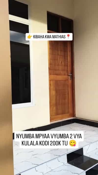 Nyumba ya vyumba viwili inapangishwa Kibaha Kwa Mathias, Pwani