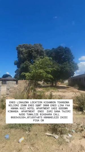 Commercial Plot for Sale in Kigamboni Toangoma, Dar Es Salaam (3000 sqm)