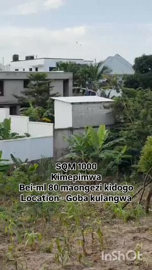 Kiwanja kinauzwa Goba Kulangwa, Dar Es Salaam sqm 1000