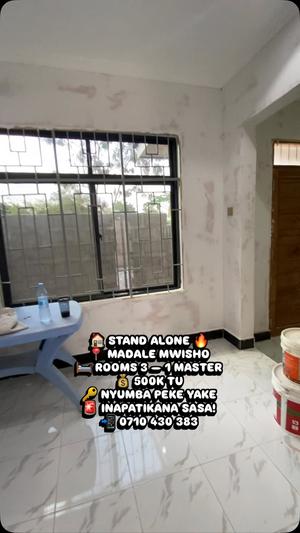 Nyumba ya vyumba vitatu inapangishwa Madale Mwisho, Dar Es Salaam