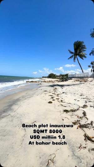 Beach Plot for Sale in Bahar Beach, Dar Es Salaam (8000 sqm)