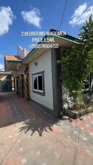 Nyumba ya vyumba viwili inapangishwa Magomeni, Dar Es Salaam