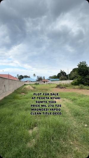 Plot for sale in Tegeta Nyuki, Dar Es Salaam sqm 1500