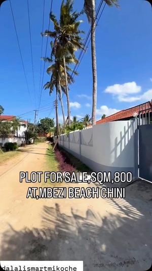 Residential Plot for Sale in Mbezi Beach Chini, Dar Es Salaam (800 sqm)