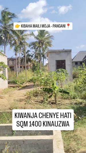 Kiwanja kinauzwa Kibaha Maili Moja, Pwani sqm 1400