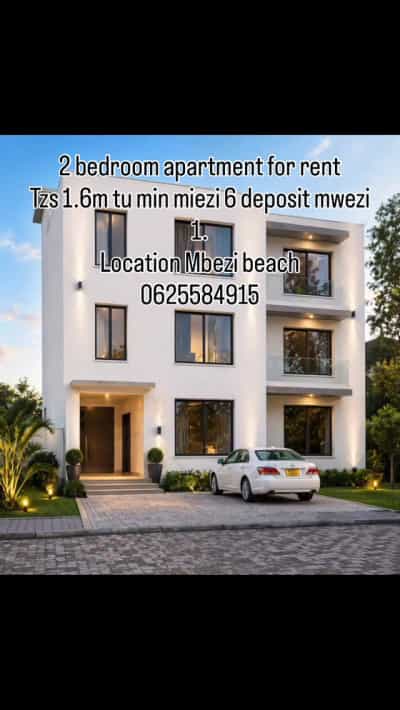 Apartment ya vyumba viwili inapangishwa Mbezi Beach, Dar Es Salaam