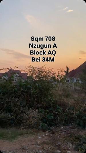 Residential Plot for Sale in Nzuguni A, Dodoma (708 sqm)