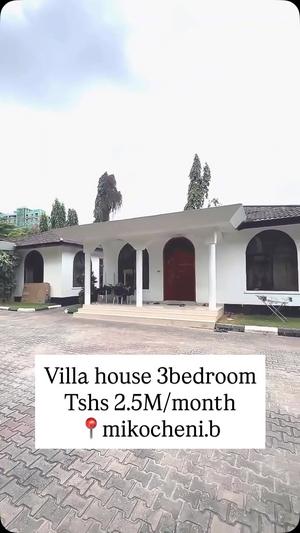 Villa ya vyumba vitatu inapangishwa Mikocheni B, Dar Es Salaam