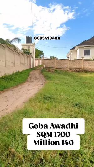 Kiwanja kinauzwa Goba, Dar Es Salaam sqm 1700
