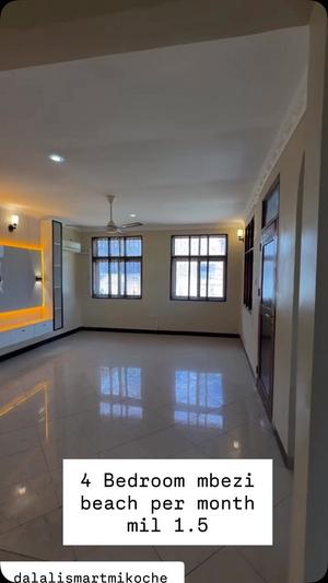 Apartment ya vyumba vinne inapangishwa Mbezi Beach Kwa Mwamnyange, Dar Es Salaam