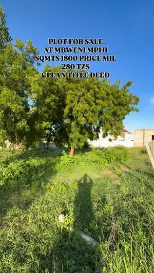 Plot for sale in Mbweni Mpiji, Dar Es Salaam sqm 1800