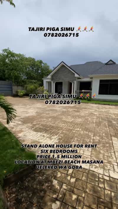 Nyumba ya vyumba 6 inapangishwa Mbezi Beach Masana, Dar Es Salaam