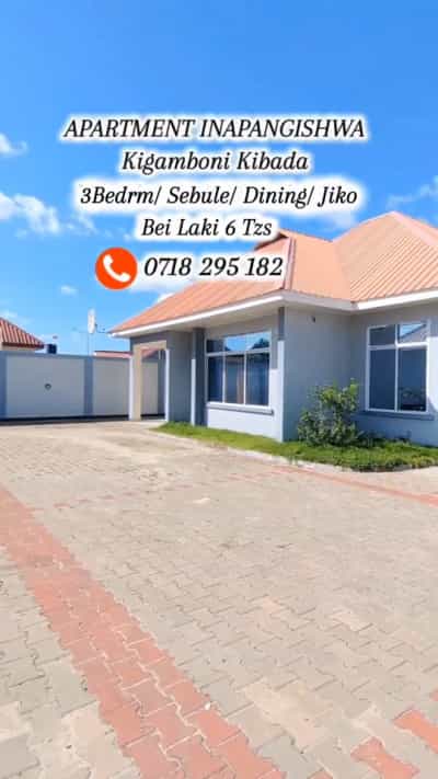 Apartment ya vyumba vitatu inapangishwa Kibada, Dar Es Salaam