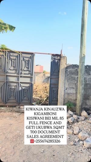 Residential Plot for Sale in Kigamboni Kisiwani, Dar Es Salaam (700 sqm)