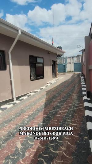 Nyumba ya vyumba vitatu inapangishwa Mbezi Beach Makonde, Dar Es Salaam